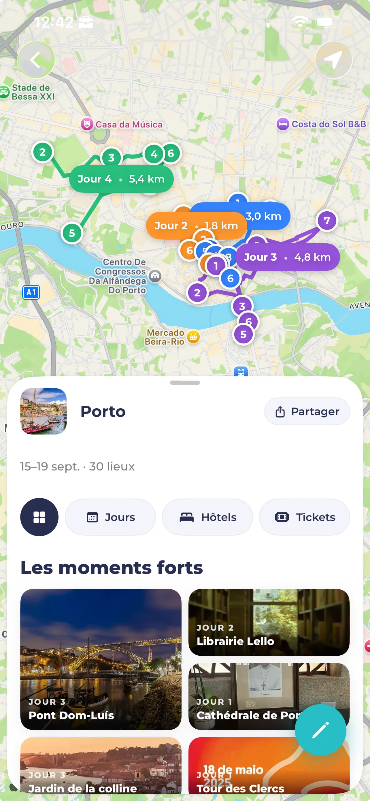 Plan de voyage Porto avec itinéraire et moments forts